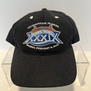 Superbowl XXXIX 39 baseball hat, Patriots/Eagles black hat, adjustable NFL‎ hat